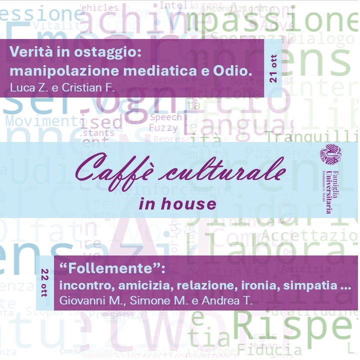 21 e 22/10/2025: CAFFE' CULTURALE